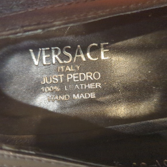 Gianni Versace couture black peek-a-boo cowhide heels - Picture 3 of 6